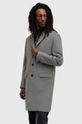 AllSaints płaszcz z domieszką wełny HAL COAT M005OZ