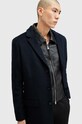 Пальто с примесью шерсти AllSaints HAL COAT M005OZ тёмно-синий AW24