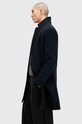 Пальто с примесью шерсти AllSaints HAL COAT тёмно-синий M005OZ