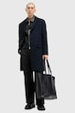 Kabát s prímesou vlny AllSaints HAL COAT M005OZ