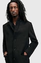 AllSaints palton din lana HAL COAT M005OZ negru AW24