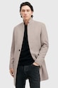 Παλτό από μείγμα μαλλιού AllSaints HARGROVE COAT με μείγμα μαλλιού γκρί M038OB