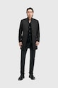 AllSaints płaszcz z domieszką wełny HARGROVE COAT M038OB