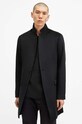 Пальто с примесью шерсти AllSaints HARGROVE COAT с подкладкой чёрный M038OB