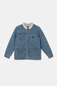 Vans geacă din denim pentru copii BY Drill Chore Denim Sherpa Coat cu captuseala albastru VN000K5FCDX1