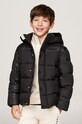 Dječja jakna Tommy Hilfiger Planet friendly crna KB0KB09207.9BYH.104.122