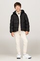 Dječja jakna Tommy Hilfiger crna KB0KB09207.9BYH.104.122