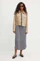Шкіряна куртка BOSS 50518239 бежевий AW24