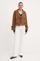 Bunda s příměsí vlny Weekend Max Mara 2425026011600 hnědá AW24