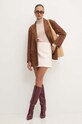 Weekend Max Mara marynarka zamszowa 2425446021600 brązowy AW24
