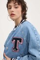 Tommy Jeans jachetă bomber din denim albastru DW0DW18202