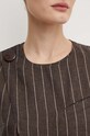 Ľanová vesta Day Birger et Mikkelsen Enid - Casual Linen Stripe DAY65243328 hnedá