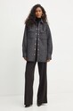 Liu Jo geacă cu aspect de cămașă TF4318.J4643 negru AW24