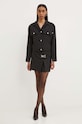 Μπουφάν από μίγμα μαλλιού Moschino Jeans 0506.8226 μαύρο AW24