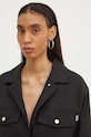 Μπουφάν από μίγμα μαλλιού Moschino Jeans μαύρο 0506.8226