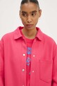 Moschino Jeans jachetă de cămașă din lână roz 0606.8220