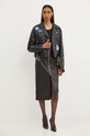 Шкіряна куртка Moschino Jeans 3710.8216 чорний AW24