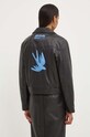 Одяг Шкіряна куртка Moschino Jeans 3710.8216 чорний