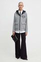 Elisabetta Franchi geaca de lana GB00146E2 gri AW24