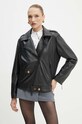 Δερμάτινo jacket Elisabetta Franchi μαύρο GD42Z46E2