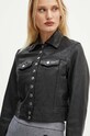 Kožna jakna The Kooples crna FCUI29002K