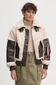 Jakna Alpha Industries Teddy PU Bomber bež 148001