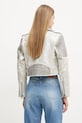 Îmbrăcăminte The Kooples geaca din piele intoarsa FCUI29011K argintiu