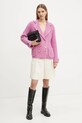 Luisa Spagnoli cardigan in lana 58531 rosa AW24