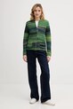 United Colors of Benetton kardigan z dodatkiem wełny 105CD6880 zielony AW25