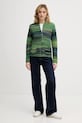 United Colors of Benetton kardigan z dodatkiem wełny 105CD6880 zielony AW25