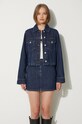 Rifľová bunda Kenzo Trucker Jacket Stripped modrá FE62DV2456F2.DD