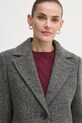 Vlnený kabát Barbour Paulette Mensy Jacket sivá LTA0122