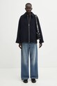 Samsoe Samsoe kurtka wełniana ALMA F23300184 granatowy
