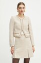 Піджак з домішкою вовни Marciano Guess HELENE аплікація бежевий 4BGN08.7186A