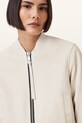 Kožená bunda AllSaints ORTEN BOMBER JACKET W072LB bílá SS25