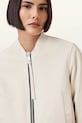 AllSaints giacca in pelle ORTEN BOMBER JACKET W072LB bianco NC00