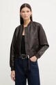 Кожаная куртка AllSaints ORTEN BOMBER JACKET красный W072LB