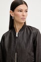 Кожаная куртка AllSaints ORTEN BOMBER JACKET W072LB красный