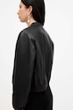 AllSaints geaca de piele ORTEN BOMBER JACKET negru W072LB