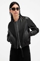 AllSaints geaca de piele ORTEN BOMBER JACKET W072LB negru