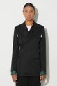 MM6 Maison Margiela blazer con aggiunta di lana nero S62BN0102.S47848