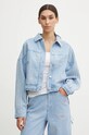 Τζιν μπουφάν adidas Originals Femme Galore Denim Rhinestone Jacket χωρίς κουκούλα μπλε JN3021