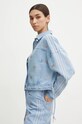 Τζιν μπουφάν adidas Originals Femme Galore Denim Rhinestone Jacket μπλε JN3021