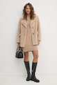 Пальто з домішкою вовни Sisley 24C7LN053 бежевий AW24