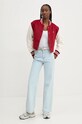 Bunda s prímesou vlny Tommy Jeans DW0DW19744 červená AW24