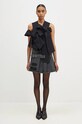 AMBUSH vesta de lana Ribbon Vest BWEX002F24FAB0014600 bleumarin