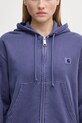 Carhartt WIP cotton sweatshirt Hooded Nelson Jacket violet I033830.2BZGD