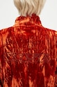 Velurová mikina Martine Rose Shrunken Track Jacket oranžová 164WF04202