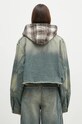 Odzież Martine Rose kurtka Cut Denim Jacket 236WD02501 niebieski