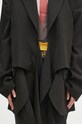 Martine Rose marynarka wełniana Oversized Knotted Tailored Jacket czarny 351WT05006